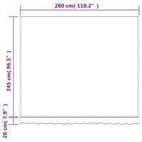 VidaXL Vervangingsdoek voor luifel gestreept 3x2,5 m rood en wit - thumbnail