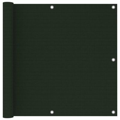 Balkonscherm 90x300 cm HDPE donkergroen