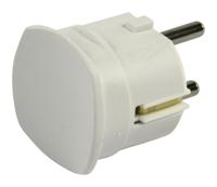 Hq El-st005 Randaarde Stekker met Zij-uitgang Wit - thumbnail