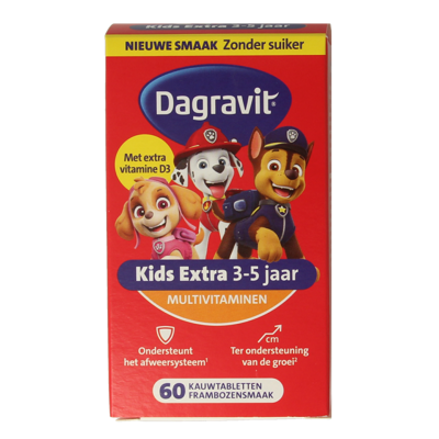 Dagravit Kids Extra 3-5 jaar Multivitaminen Kauwtabletten