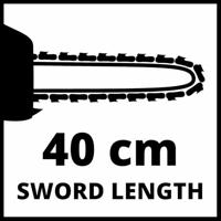 Einhell Elektro-Kettensäge GC-EC 2040 Kettingzaag 2000 W V/50 Hz Lengte mes 400 mm - thumbnail