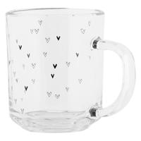 Clayre & Eef Theeglas hartjes 200ml - thumbnail