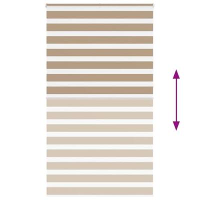 VidaXL Zebra blind 120x230 cm stofbreedte 115,9 cm polyester zandbruin