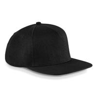 Beechfield CB660 Original Flat Peak Snapback Cap - Black/Grey - One Size - thumbnail