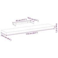 Wandschapppen 2 st 110x23,5x4 cm bewerkt hout - thumbnail
