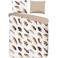 Good Morning Dekbedovertrek "veren" - Zand - (140x200/220 cm) - Katoen - thumbnail