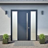 Plantenbakken 2 st 30x30x30 cm staal olijfgroen - thumbnail