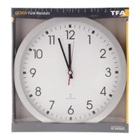 TFA Dostmann 60.3522.02 Wandklok Zendergestuurd 30 cm x 4.3 cm Zilver - thumbnail