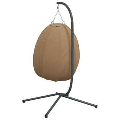 VidaXL Hangstoel met standaard stof en staal taupe