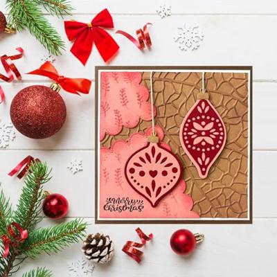 Nellie's Choice • 3d embossing folder achtergrond bladafdruk 15x15cm