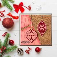 Nellie's Choice • 3d embossing folder achtergrond bladafdruk 15x15cm - thumbnail