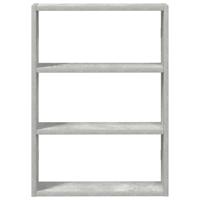 Wandschap 43x9x60 cm bewerkt hout betongrijs - thumbnail