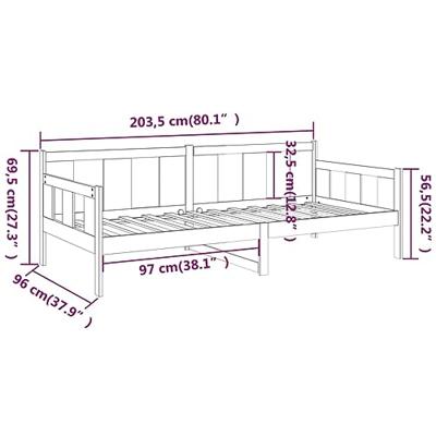 Slaapbank massief grenenhout honingbruin 90x200 cm - thumbnail