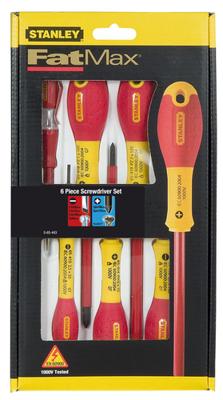 Stanley 0-65-443 FatMax™ Schroevendraaierset VDE Par/Poz/Spanningszoeker 6-delig - thumbnail