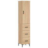 Hoge kast 34,5x34x180 cm bewerkt hout sonoma eikenkleurig - thumbnail