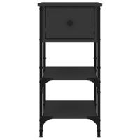 Nachtkastjes 2 st 34x36x70 cm bewerkt hout zwart - thumbnail