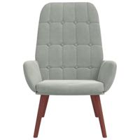 Relaxstoel fluweel lichtgrijs - thumbnail