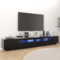 Tv-meubel met LED-verlichting 260x35x40 cm zwart - thumbnail