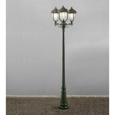 KonstSmide Klassieke buitenlantaarnParma 3-lichts groen - 7227-600