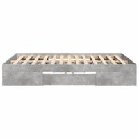 Bedframe bewerkt hout betongrijs 140x200 cm - thumbnail