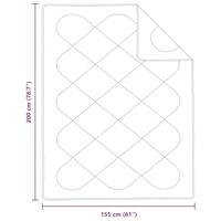 VidaXL Zomer dekbed met kussen 2 pcs wit microvezel - thumbnail