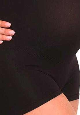 Zwangerschapsshort Positieshort Naadloos Zwart met shapewear effect