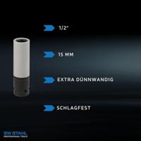 SW STAHL Sw-stahl wielmoer dopsleutel wheel nut socket 15 mm sw steel - thumbnail