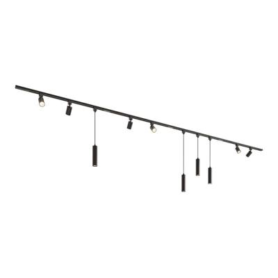 Taros Railverlichting Pakket - Recht - 4x 1 m rail - 6 railspots - 4 hanglamp - Excl. Lichtbron - IP20 - Modulair - 230V