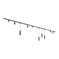 Taros Railverlichting Pakket - Recht - 4x 1 m rail - 6 railspots - 4 hanglamp - Excl. Lichtbron - IP20 - Modulair - 230V - thumbnail