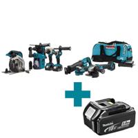 Makita DLX7020TX1 | Combiset | 7 machines | 18V | 2 x 5,0Ah | Li-Ion - thumbnail