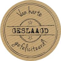 Stickers kraft &apos;&apos;Geslaagd" - thumbnail