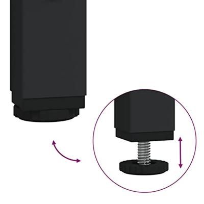 Monitorstandaard 37x23x14 cm bewerkt hout zwart - thumbnail