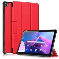 Lunso - Lenovo Tab M10 Gen 3 (3e generatie) - Tri-Fold Bookcase hoes - Rood - thumbnail