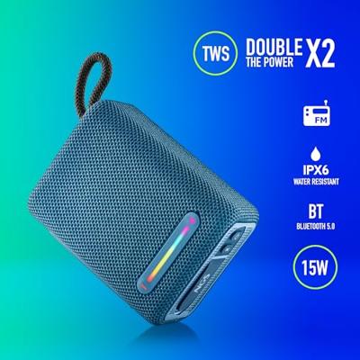 Dankzij de draagbare Bluetooth®-luidsprekers NGS ROLLERFURIA1BLUE