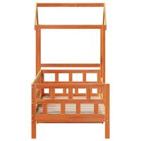 Kinderbed met huisje massief grenenhout wasbruin 90x200 cm - thumbnail