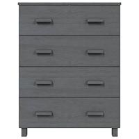 Dressoir 79x40x103,5 cm massief grenenhout donkergrijs - thumbnail
