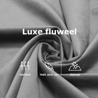 Sta-op-stoel verstelbaar fluweel crème