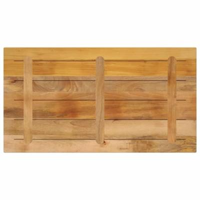 Tafelblad rechthoekig 100x50x3,8 cm massief ruw mangohout