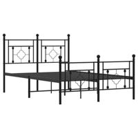 Bedframe met hoofd- en voeteneinde metaal zwart 120x190 cm - thumbnail