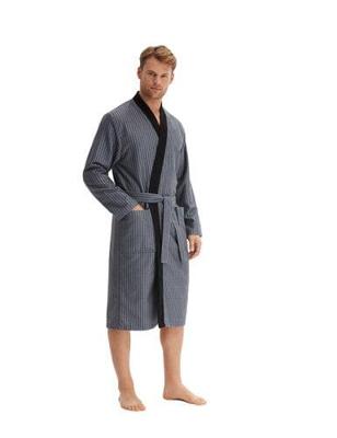 Morgenstern Morgenstern VINCENZA Heren Badjas bedruckt/anthrazit 2XL