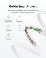 Belkin Eco Gevlochten USB-C to USB-C Kabel 1 m, 240 W - Zachte, flexibele snellaadkabel, Type C Laadkabel voor iPhone 16, Galaxy S25, Pixel 9, MacBook, iPad Pro en meer - Wit USB 2.0, 1M - thumbnail