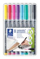 Viltstift staedtler ohp lumo m 317 perm 8 st ass | 10 stuks - thumbnail