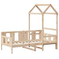 Slaapbank met huisje 80x200 cm massief grenenhout - thumbnail