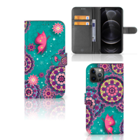 Apple iPhone 12 Pro Max Hoesje Cirkels en Vlinders - thumbnail