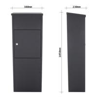 Pakketbrievenbus Parcel Keeper 1000 - Zwart - thumbnail