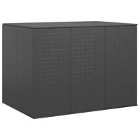 Tuinbox 145x100x103 cm polyetheen rattan zwart - thumbnail