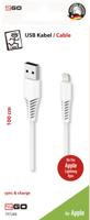 2GO 797288 USB-kabel Apple Lightning stekker, USB-A stekker 1.00 m Wit - thumbnail