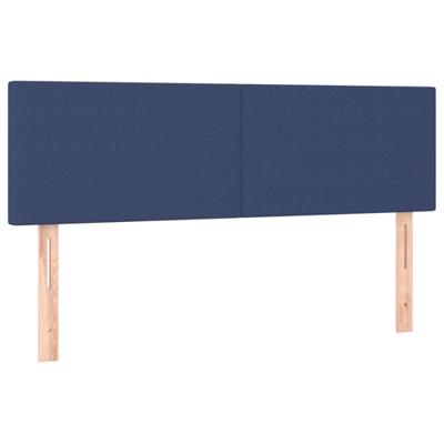 Hoofdborden 2 st 72x5x78/88 cm stof blauw