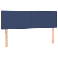 Hoofdborden 2 st 72x5x78/88 cm stof blauw - thumbnail