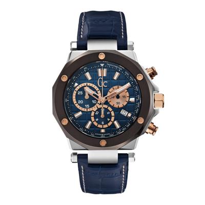 Horlogeband GC watches X72025G7S Leder Blauw 13mm